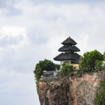 Uluwatu Temple is located in the southern tip of Bali, in Pecatu Village, Kuta South District of Badung.