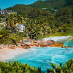 Amazing view of famous Anse Intendance beach, Mahe, Seychelles.