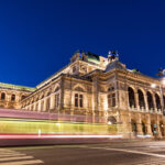 Famous State Opera in Vienna Austria at night
