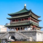 The Xi'an Bell Tower, a storied monument that stands proudly at the heart of Xi'an, Shaanxi, China, is a testament to the city's rich historical tapestry. Constructed in 1384 during the Ming Dynasty, it is renowned for being one of the most well-preserved and grandiose bell towers in China. 

This architectural marvel not only showcases the ingenuity of ancient Chinese engineering but also serves as a cultural symbol, marking the intersection of the four main streets of Xi'an and echoing the city's historical significance as a former capital and a start of the Silk Road.